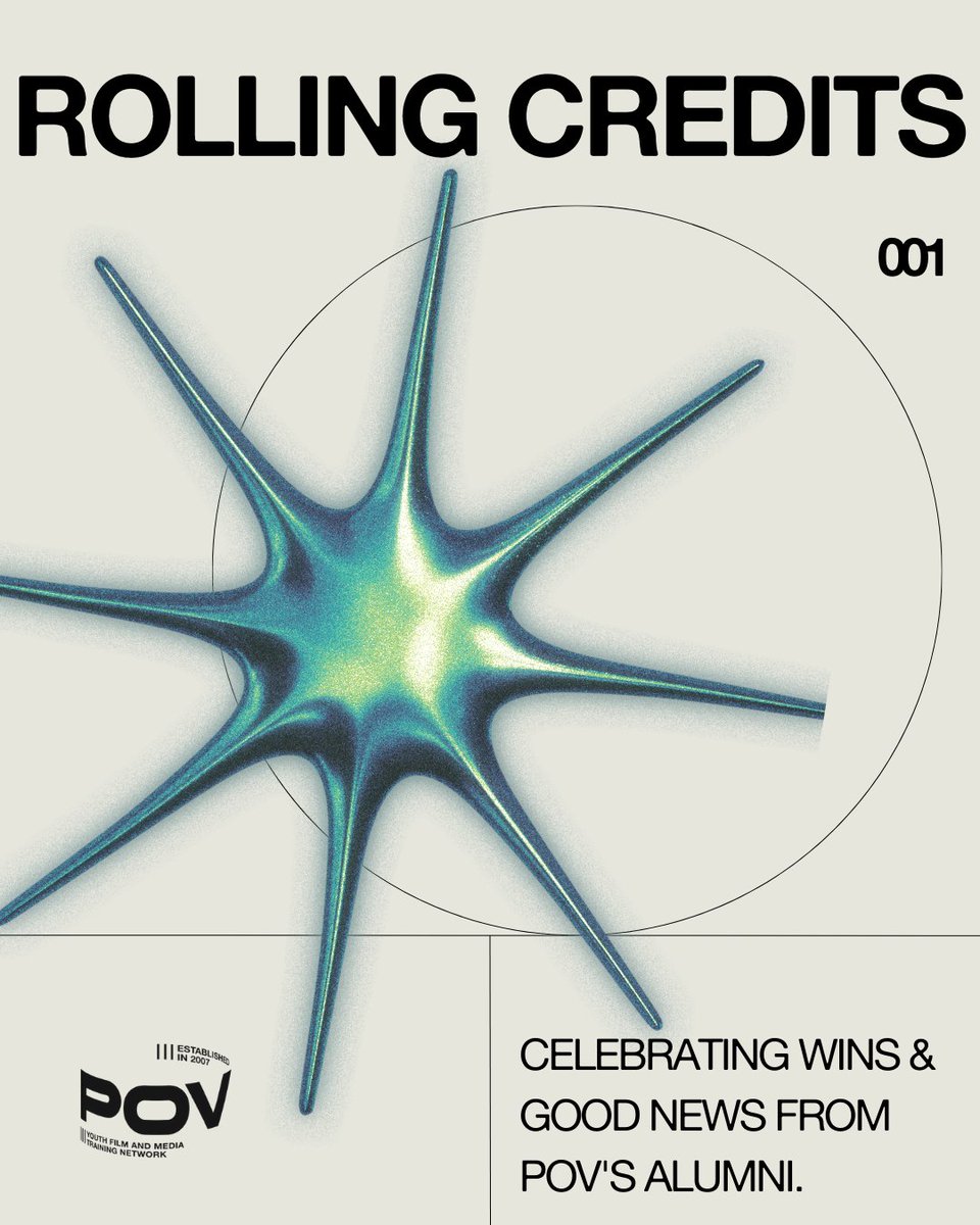 povfilm's tweet photo. 🗣️ Announcement! ✨ Introducing Rolling Credits our monthly roundup where we celebrate the wins of our POV alum! Check out this month’s edition ✨ https://t.co/S9LH12L5Hd