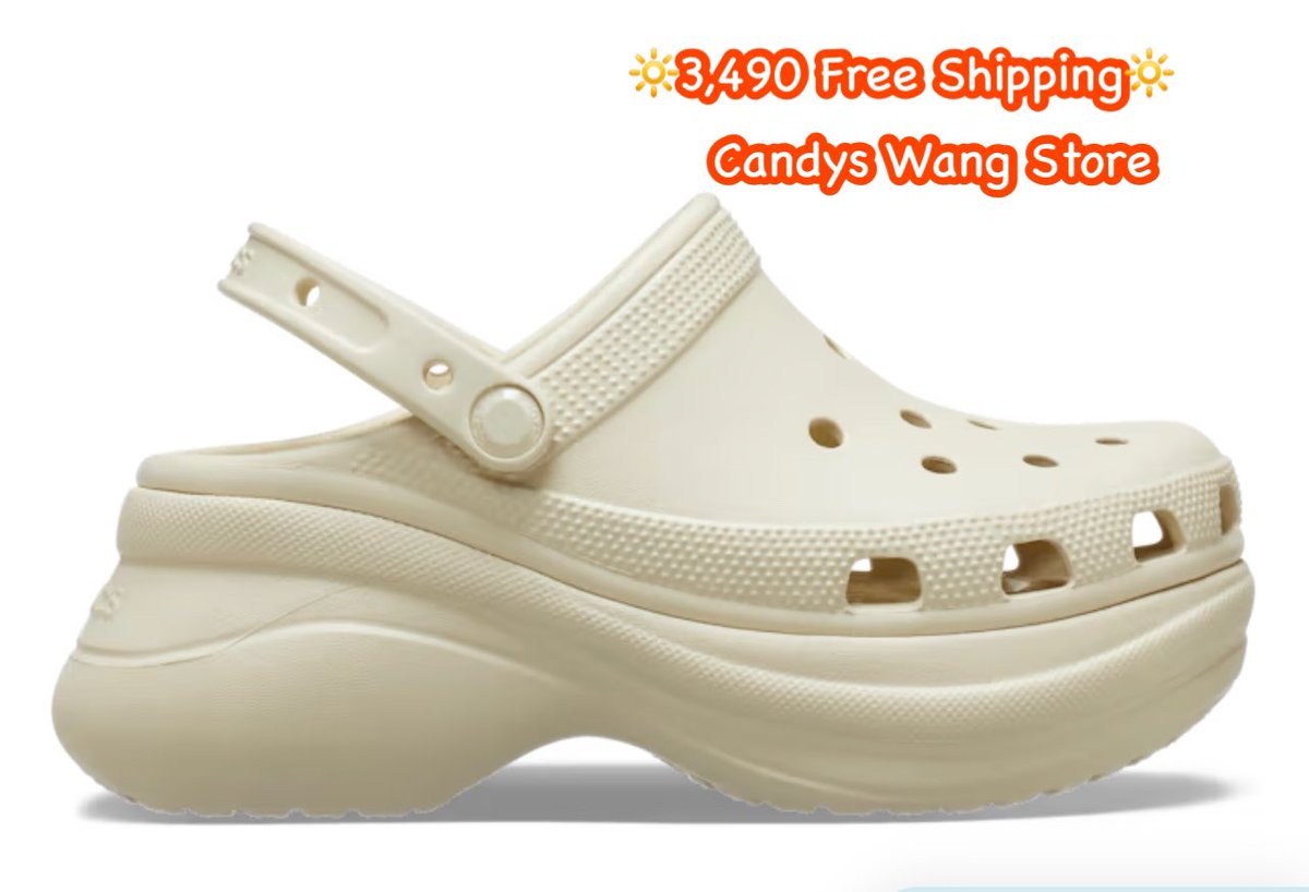CandysWstore's tweet photo. รุ่นที่ทุกคนตามหา น้องกลับมาแล้ววว 💕🔆CROCS CLASSIC BAE CLOG - Bone🔆

🍭3,490 มัดจำ 1,500
🍭พรีเมการอของ 14 วันหลังเครื่องออก ไม่นับรวมระยะเวลาส่งจากแบรนด์

Ps.ปกติญี่ปุ่นกับเกาจะราคาดีกว่านะคะ ใครสะดวกรอก่อนได้ค่ะ

#crocsthailand #crocsbae #crocsplatformclogs #crocsplatform https://t.co/F68NHyERP2