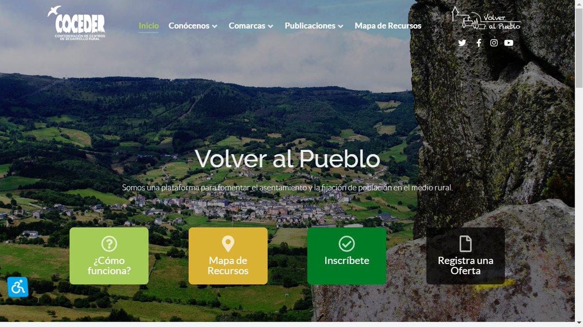 🏡 El programa "Volver al Pueblo" de @Coceder es, además de una plataforma donde se recogen recursos disponibles como viviendas, ofertas de trabajo, negocios y tierras en el medio rural, un proyecto destinado al asentamiento de personas.