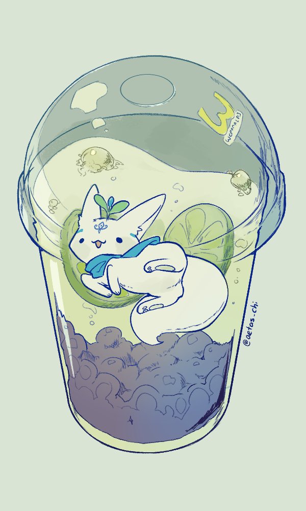 keyokku's tweet photo. any boba lovers? what's your go to flavor?
drink me instead π€
blossom of eternity boba!
how I taste: keylime lemonade, yakult and tapioca π
such cute art by aetas_chi !
#key2art #VTuberUprising https://t.co/lLfox0ZjwX