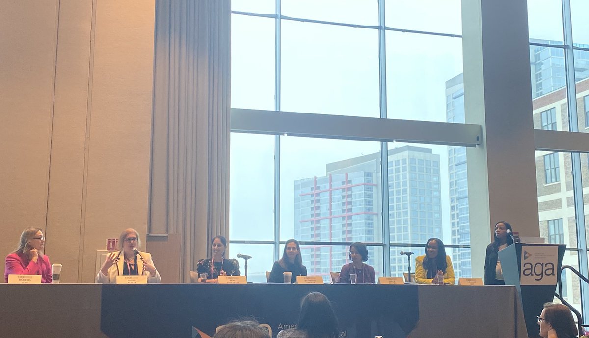 Inspiring luncheon panel humanizing the experience of #WomeninGI! Thank u @barbarahjung @drfolamay @AKhapraMD @RenaYadlapati @garmanlab @drlauriekeefer and @AimeeLeeLucasMD for presenting the pathway forwards! #Equity @AmerGastroAssn