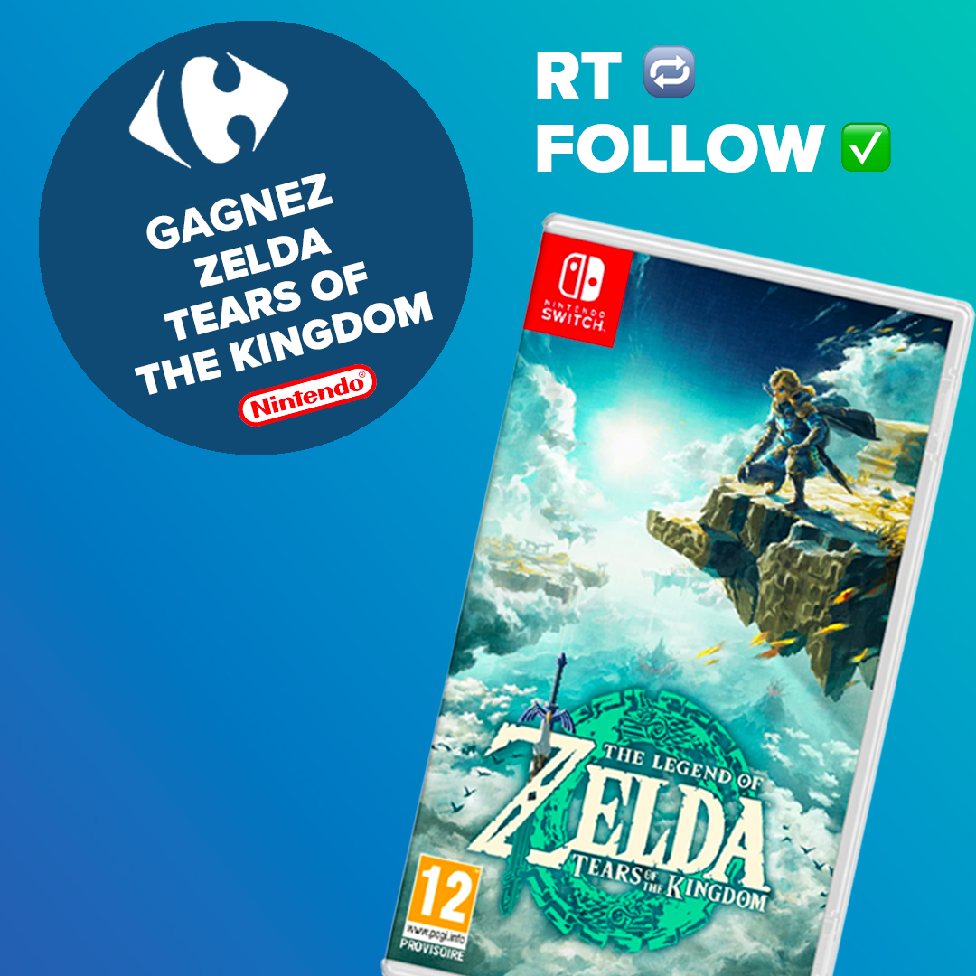 CarrefourFrance's tweet image. [JEU CONCOURS] C'est la sortie de The Legend of Zelda 🤩 On vous fait gagner 3 jeux sur #NintendoSwitch 🎮

Pour participer ➡️ RT + FOLLOW 🤞
 
Quel est ton personnage préféré ? #ZeldaTearsOfTheKingdom 

Les 3 gagnants seront tirés au sort le 19/05 🍀