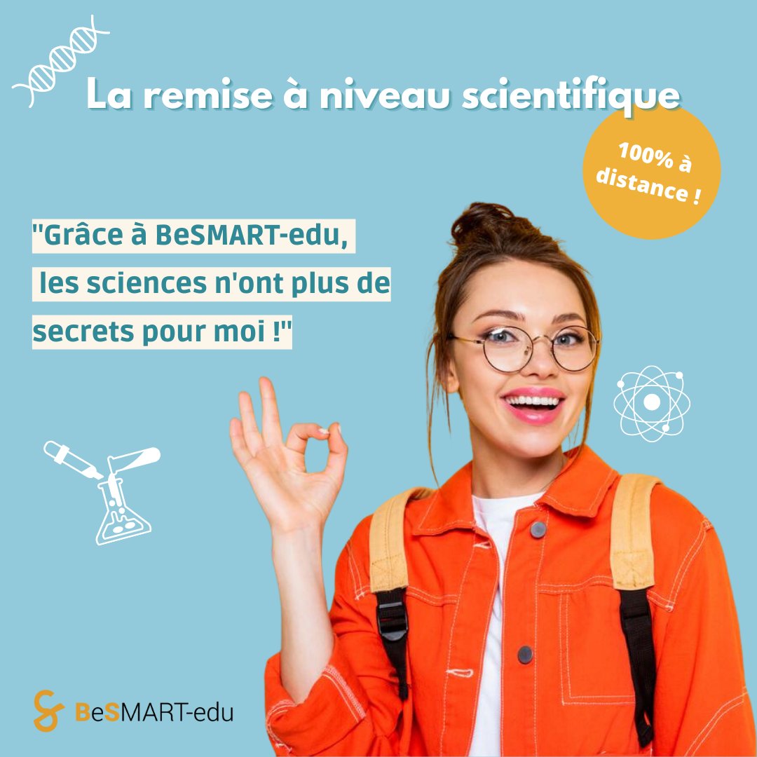 Vous souhaitez vous reconvertir dans les sciences ou poursuivre vers une carrière scientifique ?   
Notre Remise à Niveau Scientifique 100% à distance est LA solution pour vous aider à réaliser votre projet !  

Click here ! 👇
besmart-edu.fr/remise-a-nivea…

#Science #onlinelearning
