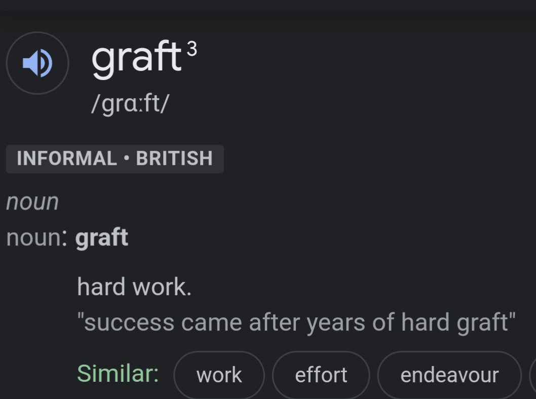 Warren Togami on Twitter "graft noun bribery and corrupt practices