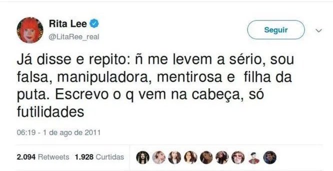 choquei's tweet photo. 🚨ÍCONE: Rita Lee viralizou com alguns de seus tuítes que até hoje são usados pelos internautas. https://t.co/UhirjvVNx8