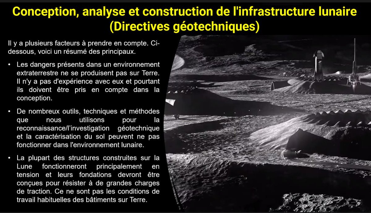 AcfasNG's tweet photo. On poursuit la couverture de #AcfasC215 avec les défis des habitats lunaires!

Défi : S'assurer d'avoir des infrastructures lunaires résilientes.

Pour @Pooneh_Maghoul de @polymtl, on doit absolument s'y intéresser. Les principaux facteurs à considérer👇 https://t.co/zCDMhnxs4x
