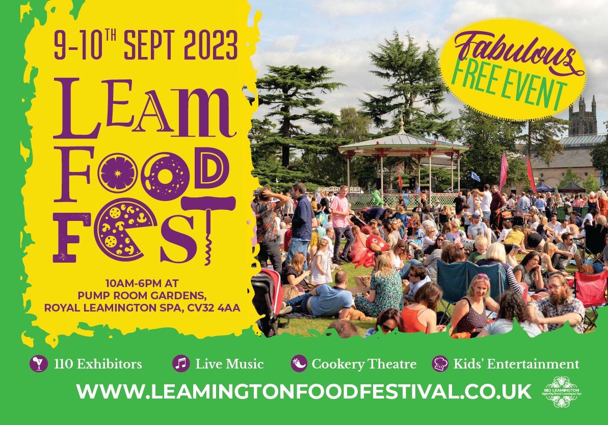 Leamington Food Fest (@leamfoodfest) on Twitter photo Save the date... <a href="/LeamFoodFest/">Leamington Food Fest</a> will be returning on 9th and 10th September to the Pump Room Gardens in #Leamington
Take a look at our website for up to date information: leamingtonfoodfestival.co.uk
#LoveLeam #VisitLeam #DiscoverLeam #LeamFoodFest Save the date... <a href="/LeamFoodFest/">Leamington Food Fest</a> will be returning on 9th and 10th September to the Pump Room Gardens in #Leamington
Take a look at our website for up to date information: leamingtonfoodfestival.co.uk
#LoveLeam #VisitLeam #DiscoverLeam #LeamFoodFest