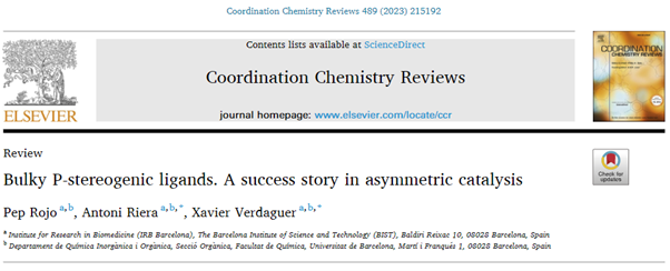 URSAchem (@ursachemlab) on Twitter photo Here you can find Pep Rojo's (<a href="/peprojo7/">𝑿𝑹𝑷 𝗡𝗼𝘁𝗶𝗳𝗶𝗰𝗮𝘁𝗶𝗼𝗻</a>) review on Bulky P-stereogenic ligands. A success story in asymmetric catalysis. sciencedirect.com/science/articl… Here you can find Pep Rojo's (<a href="/peprojo7/">𝑿𝑹𝑷 𝗡𝗼𝘁𝗶𝗳𝗶𝗰𝗮𝘁𝗶𝗼𝗻</a>) review on Bulky P-stereogenic ligands. A success story in asymmetric catalysis. sciencedirect.com/science/articl…