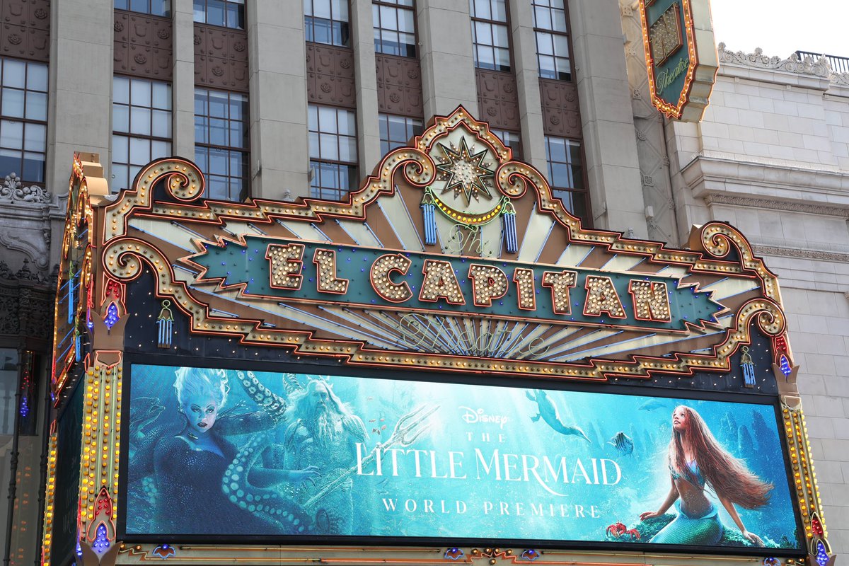 DaniMoreMagic's tweet photo. Así de increíble se veía el Paseo de la Fama de Hollywood para la premiere mundial de #LaSirenita que se estrenará en cines el 26 de Mayo #TheLittleMermaid @DisneySpain https://t.co/0Oe2o24rXY