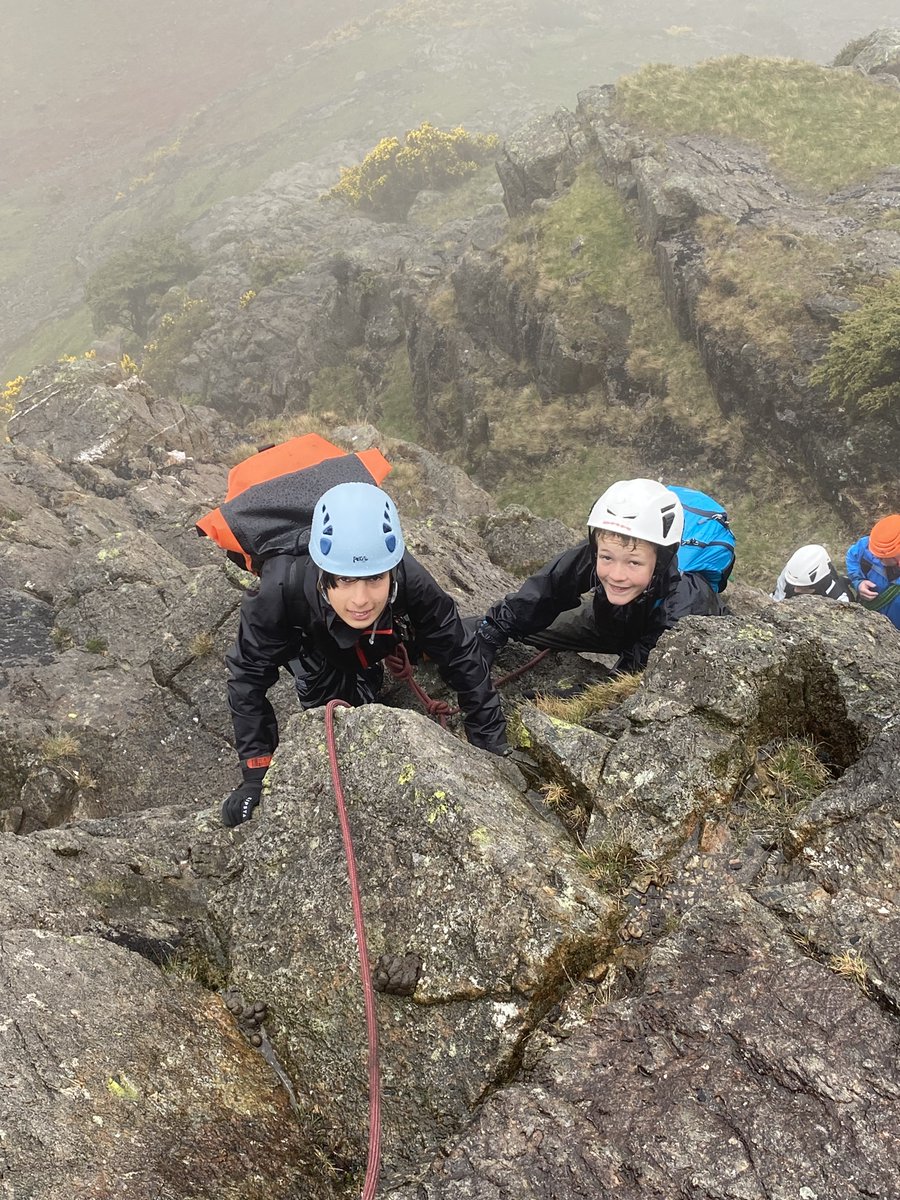 AdventuresAtRBC's tweet photo. Last weekend the Adventure Education department organised a fantastic Lake District scrambling experience for 8 adventurous Years 8's. The first step on their 'Mountaineering' journey. It was an absolutely superb trip for both pupils and teachers alike. https://t.co/cI2hkoKK7h