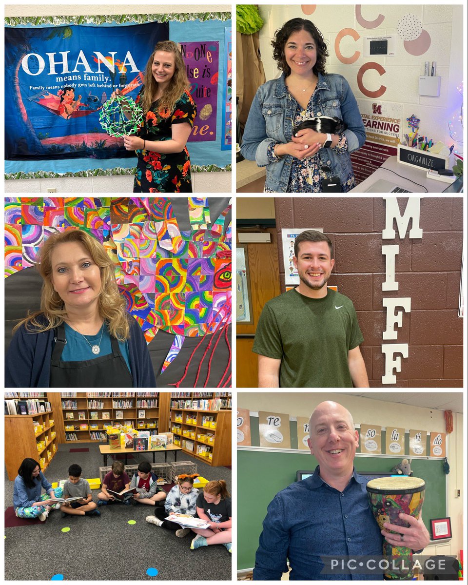 BrecknockRocks's tweet photo. Happy Teacher Appreciation Week!

Brecknock's Specialist Team:

💕 Miss Davis - School Counselor
🐢 Mrs. Lynch - Innovation
🎨 Mrs. Smith - Art
⚽️ Mr. Collette - Phys. Ed. 
📚 Mrs. Sebastian - Library
🥁 Mr. Beears - Music 

#BrecknockRocks @GovMifflinSD https://t.co/DVtsBUULeA