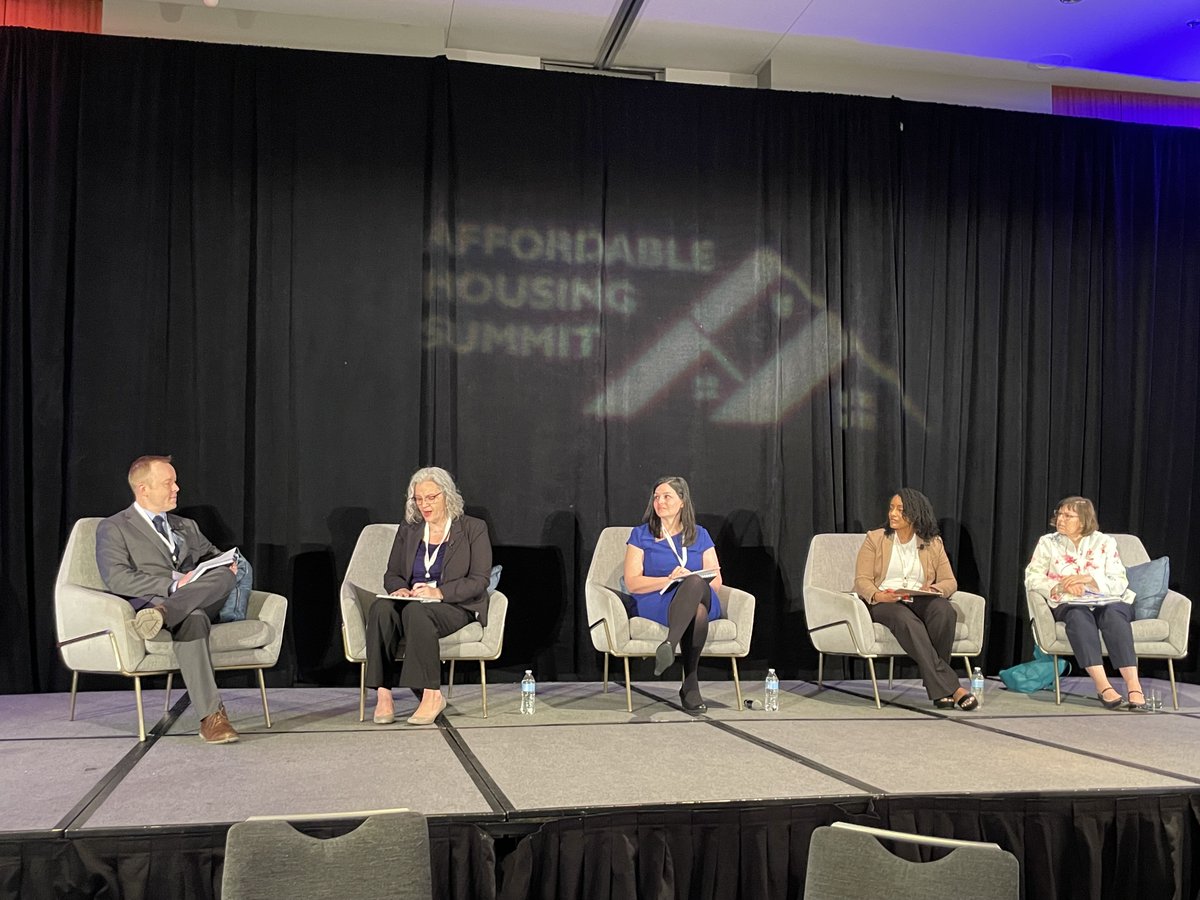 housing_mn's tweet photo. We had a packed house for this morning's first session, which had "three days worth of insights" from this historic year of legislation. Four @MNHousing panelists, including James Lehnhoff as the moderator, shared legislative and federal updates hot off the presses.

#AHSMN2023 https://t.co/ea5430w4tu