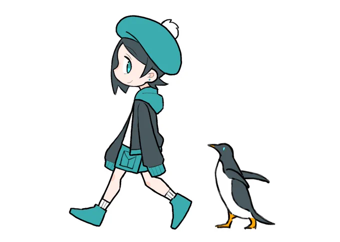 浅葱さんの後ろにペンギンがついて歩いてそうと言われたのすこなの