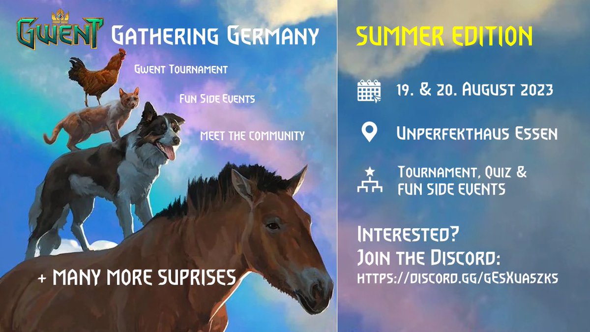 Klyxos's tweet photo. Are you ready? Join us and show your skill! A new offline Gwent tournament in Germany! That will be epic! For more information, click here:

https://t.co/Sz6Gi1DcQD https://t.co/tjh1nwXWFf