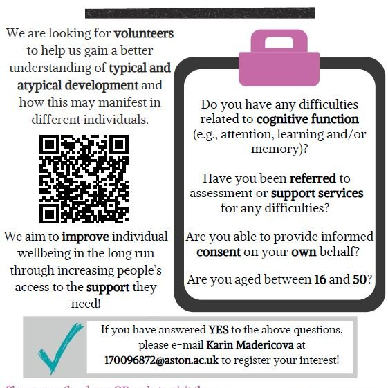 Aston_IHN's tweet photo. 🗣️ Research into #Neurodiversity  – participants needed!

Read more about the requirements to take part and how to register your interest below ⬇️ https://t.co/ID6Uvr5mf8