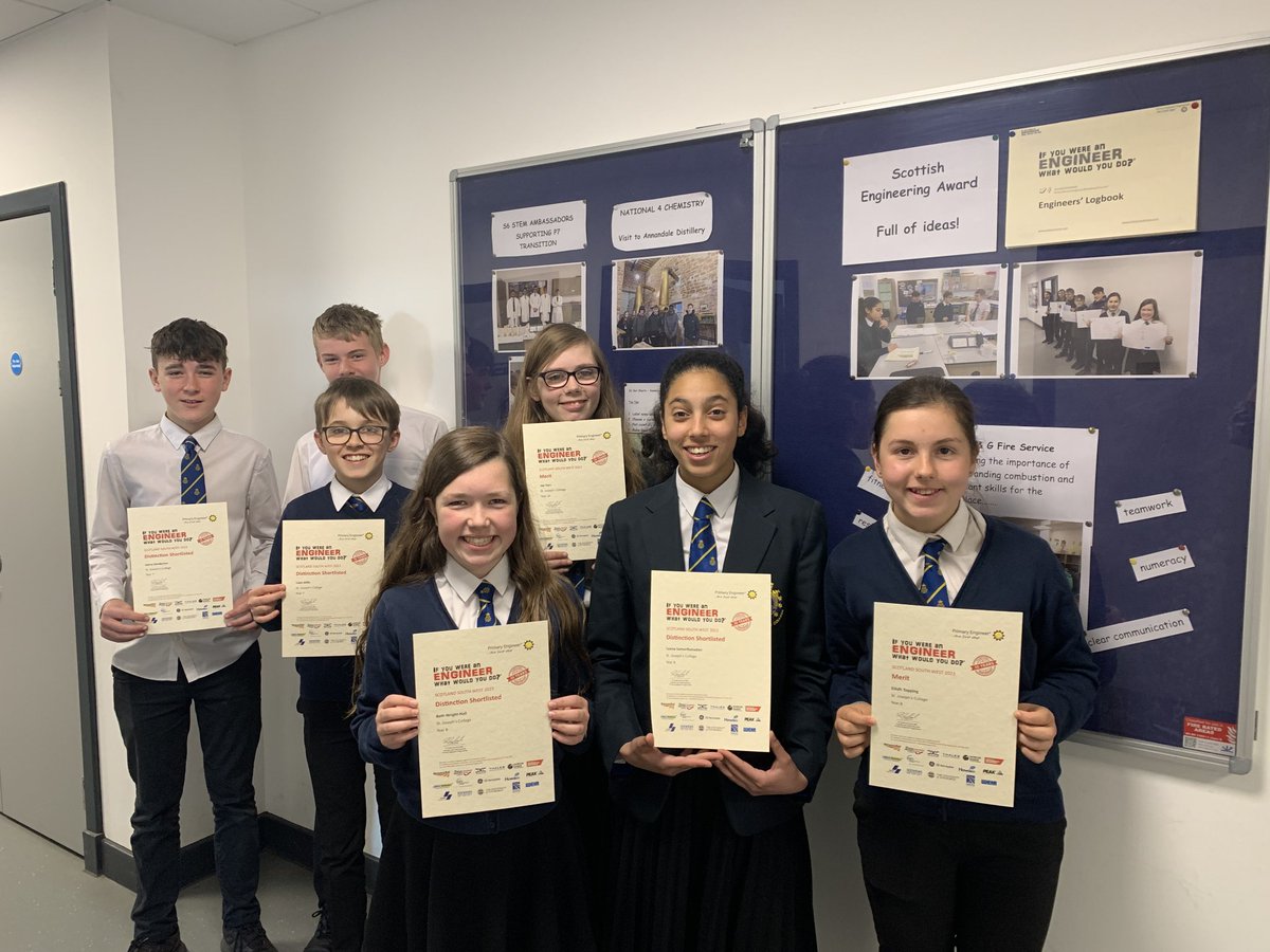 Congratulations to our young engineers. All our pupils received a Merit or Distinction for their work or were shortlisted in the <a href="/Leadersaward/">Leaders Award</a> Leaders Award Competition. Leena and Beth (S2) are the winners for Southwest Scotland. Well done to everyone involved!