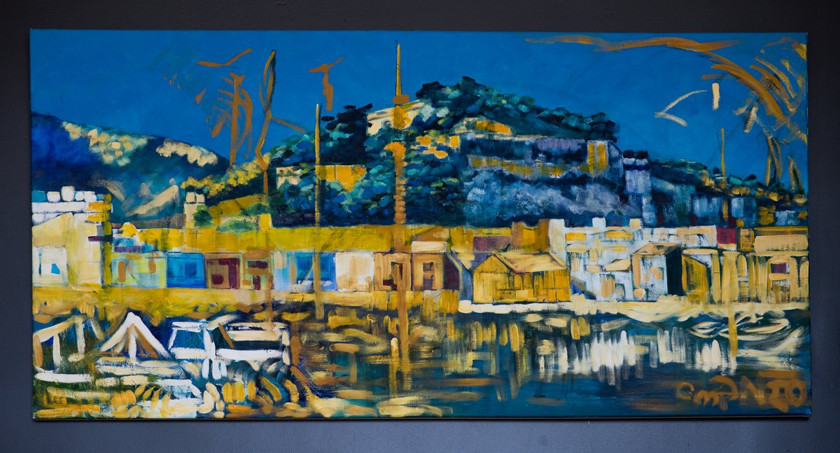 Can you name the city in the painting that hangs in <a href="/xiquetdl/">XiquetDL</a>'s foyer? Come get a closer look in person ➡️ exploretock.com/xiquet