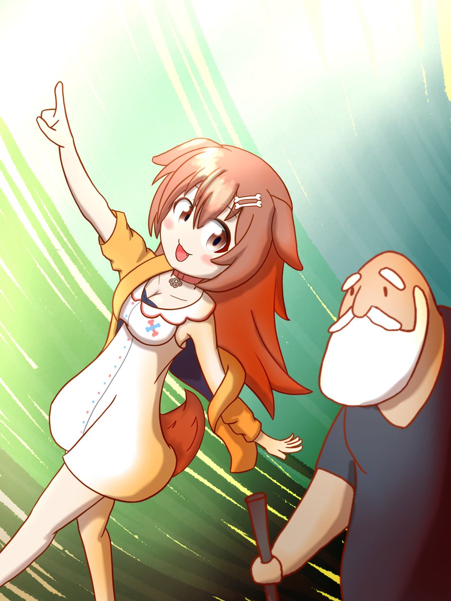戌神ころね 「Old Man's Journeyおつころーん!とても綺麗で悲しいゲームだったね」|ハァラン🥐@ホロクル10/21のイラスト