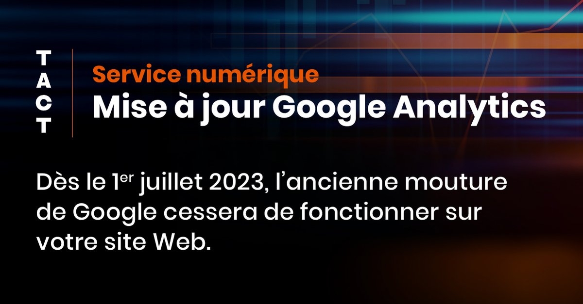 Si ce n'est pas déjà fait, nos experts vous recommandent de profiter de la saison estivale pour effectuer une transition vers la nouvelle mouture de #googleanalytics.  Dès le 1er juillet, l’ancienne mouture cessera de fonctionner. 
Au plaisir de vous aider dans cette transition!