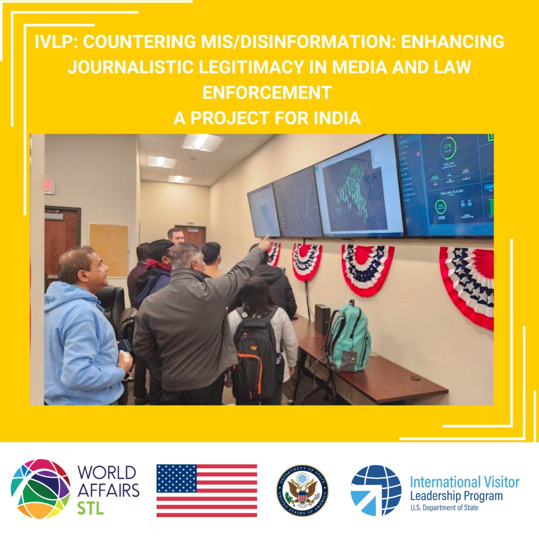 WorldAffairsSTL's tweet photo. We hosted a group of @StateIVLP visitors from India. While here, they had a chance to meet Eric Fey from the St Louis County Election Office. Here they became accredited international observers and were able to view how polling is done in STL.
@cdrfglobal @globaltiesus @StateDept https://t.co/HMZtYLIAfa