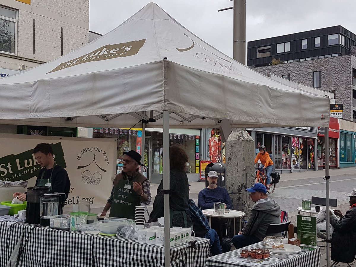 DonnaGwilliams's tweet photo. @OurCofELike @StLukesE17 no building. Stall at the weekly Farmers' Market on Sundays. Meeting in cafés and community centres in the week. https://t.co/kg4aefSDun