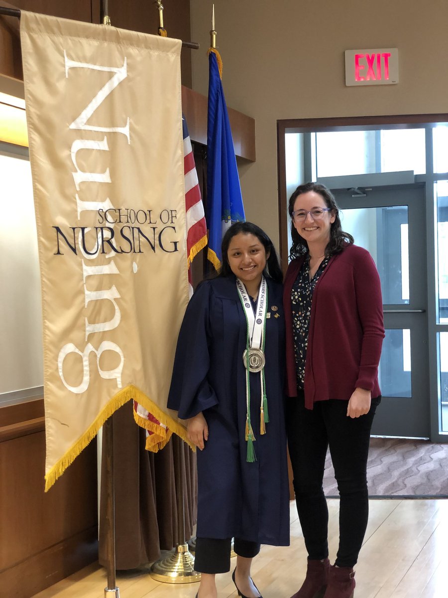 Congrats to @TheCondonLab student Karla Palma, who earned the distinction of @UConn Honors Laureate! Karla presented her thesis on the link between #ACEs and household chaos at the @UConnNursing Honors Brunch last week.