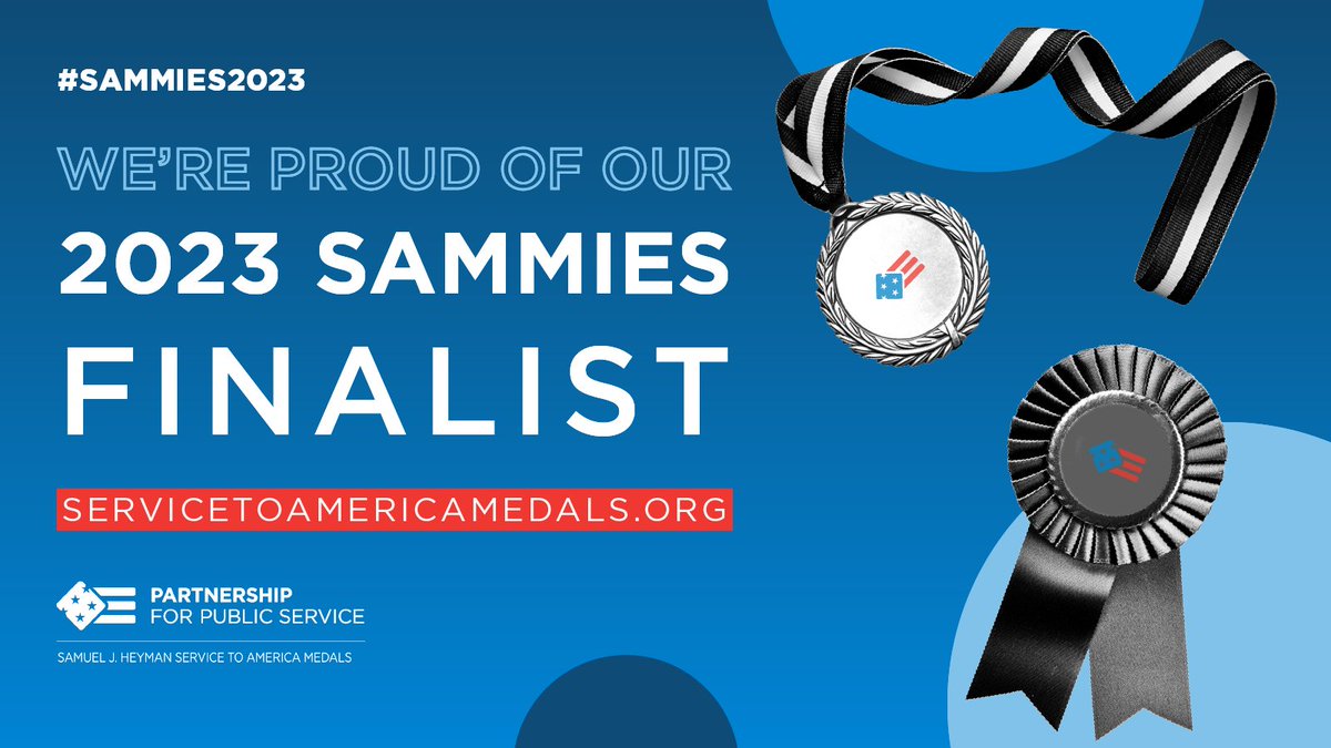 Each year, the Service to America Medals from @publicservice honor exceptional federal employees. We are proud that our very own Rocky Feuer is a finalist for this year’s Paul A. Volcker Career Achievement Award. Read more about Rocky here: servicetoamericamedals.org/honorees/eric-… #Sammies2023