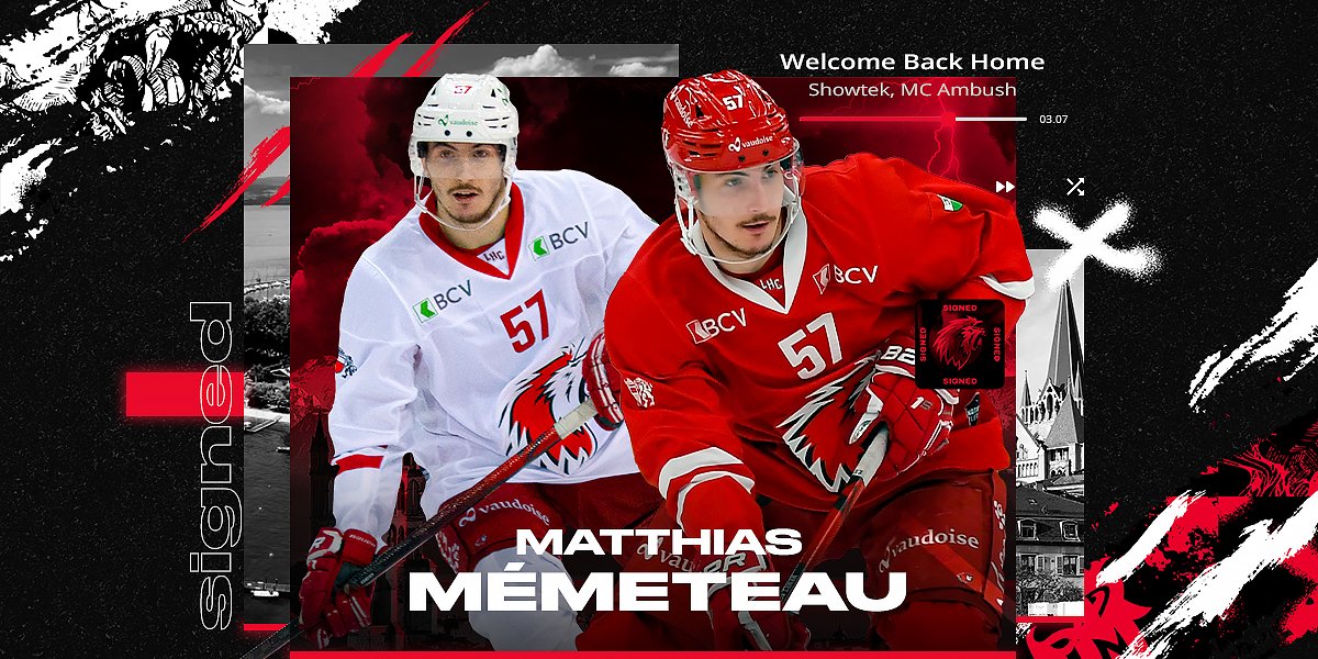lausannehc's tweet image. Matthias Mémeteau et Kevin Pasche s'engagent avec les Lions 🔴⚪️

Tous les deux formés dans les rangs de la LHC Academy, les deux jeunes joueurs ont signé un contrat professionnel avec le Lausanne Hockey Club pour les saisons à venir.
 
News ➡️ bit.ly/3VOYn9T