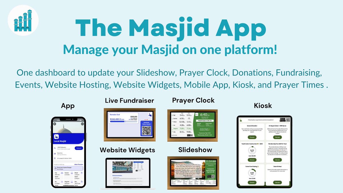 TheMasjidApp1's tweet photo. Simplify the way you manage your Masjid! 🕌
We've got you covered. 🚀
💥 All on one dashboard. 💥
More: https://t.co/W65JCTP3oG
#TheMasjidApp #Muslim #Masjid #Mosque #Masajid
#Ummah #Islam #Masjidadmin #masjidmanagement https://t.co/28a4O1Qt8L
