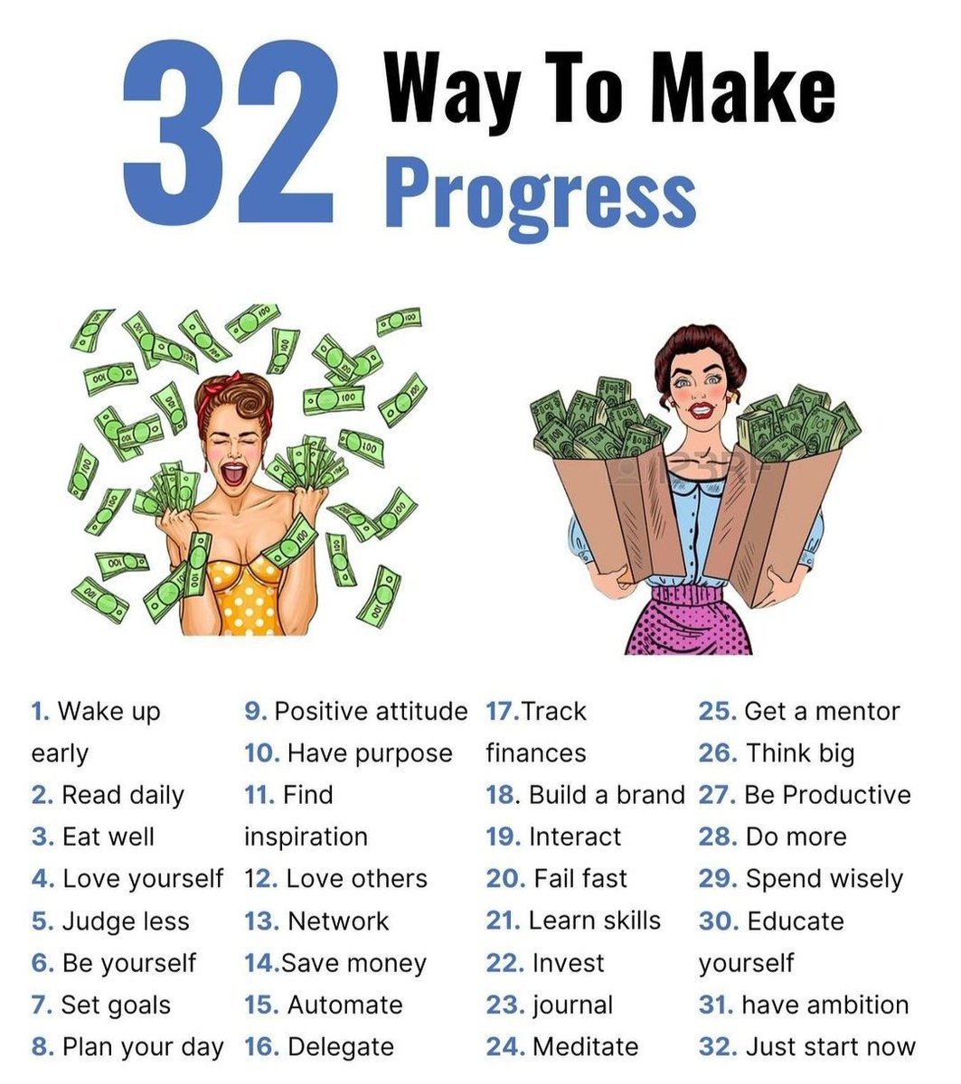 Powerful mind on twitter rt powerbeastt 32 ways to make progress 