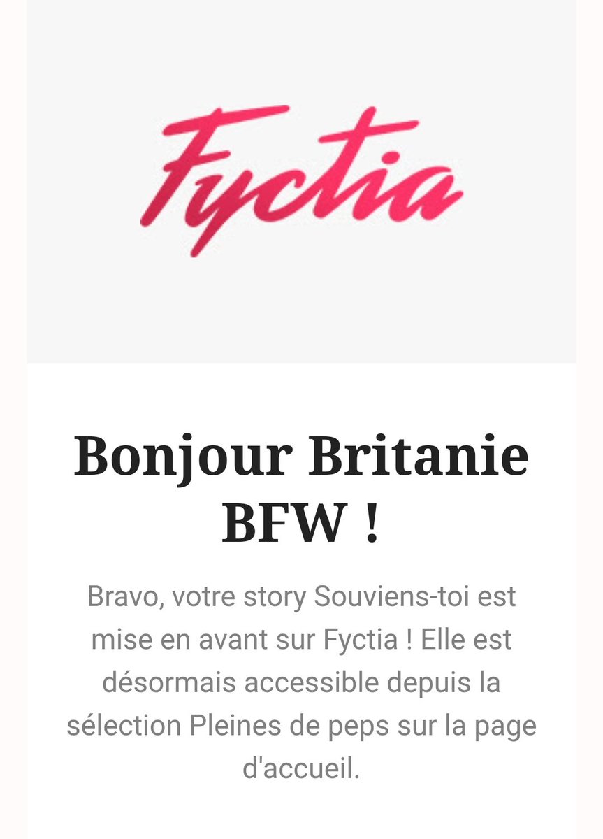 Concours terminé mais l'aventure continue ! Je rejoins la sélection "Pleine de Peps " sur <a href="/_Fyctia_/">Fyctia</a> ! Je suis tellement contente.