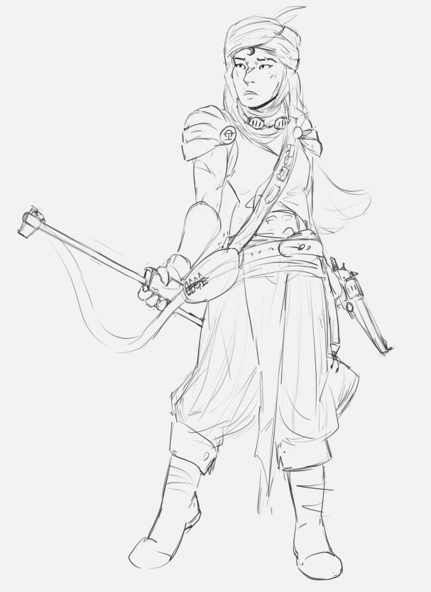 Izzymandias1's tweet image. Oh and another outfit sketch for a character who hasn&apos;t been revealed. We&apos;re on a roll!

#Frameshift #OC