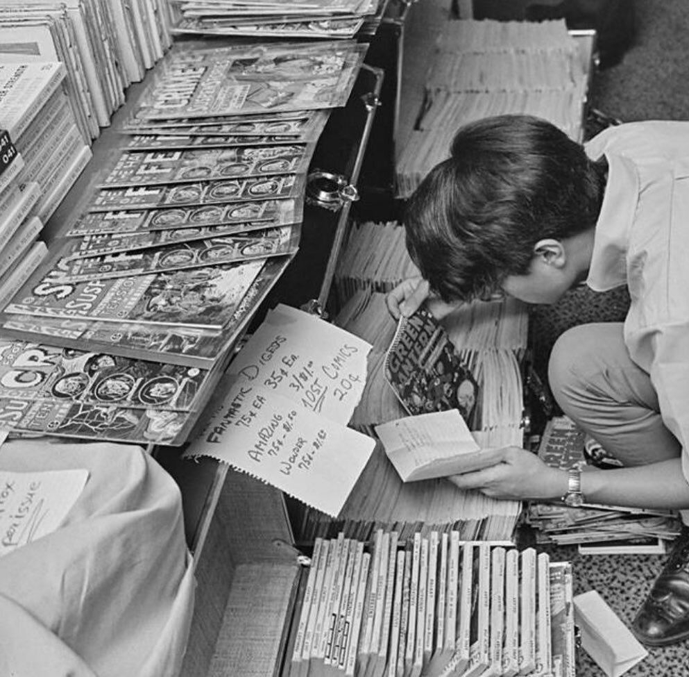 msgcomics's tweet photo. When I took a closer at the photo I was disappointed to see this kid so focused on the Green Lanterns and ignoring all those EC books.  But, hey collect what you like.  #precodehorror #goldenagecomics #comics #comicbooks #comiccollection #igcomiccommunit… https://t.co/NpG0KqLdlc https://t.co/0oWKOvryaY