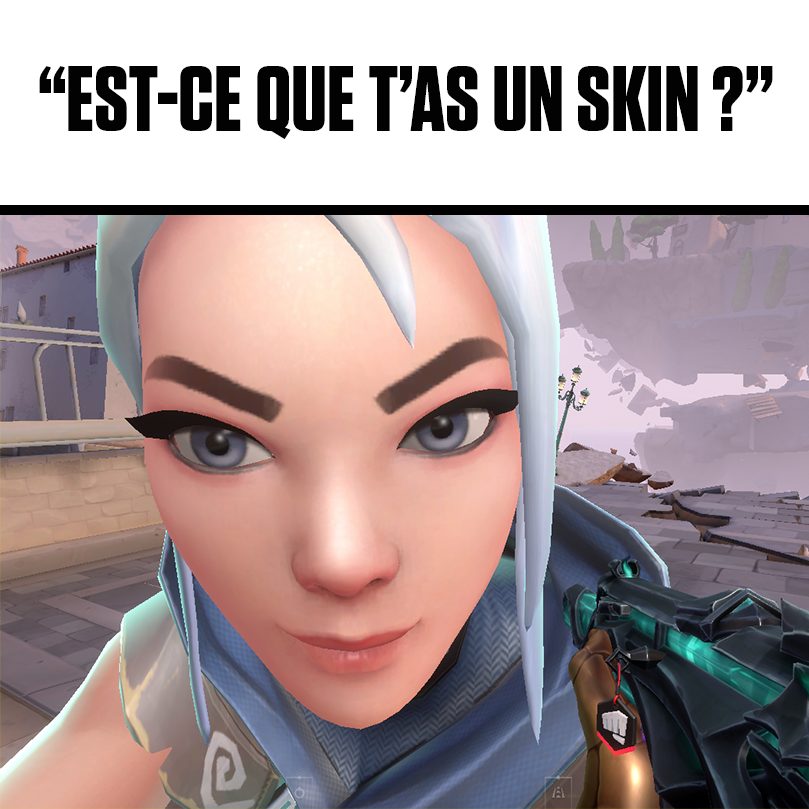 VALORANTfr's tweet photo. Tag ce pote qui veut toujours ton skin ! 😎 https://t.co/jKXNh7YVYL