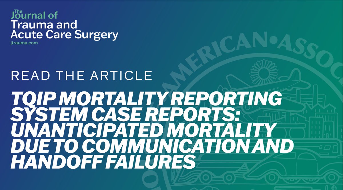 Journal of Trauma and Acute Care Surgery tweet media