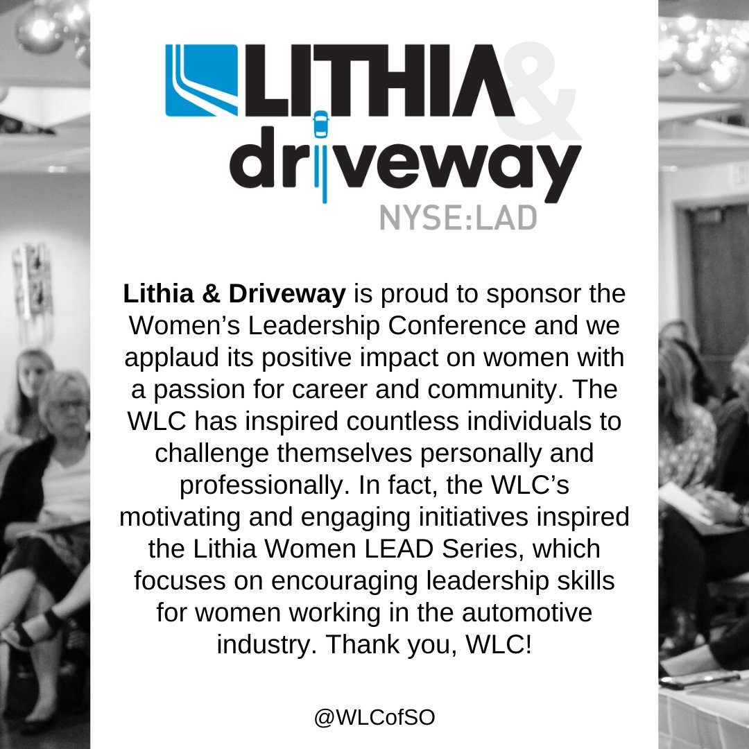 WLCofSO's tweet photo. Thank you to our Platinum Sponsor Lithia Driveway! https://t.co/cEEjWchJ68