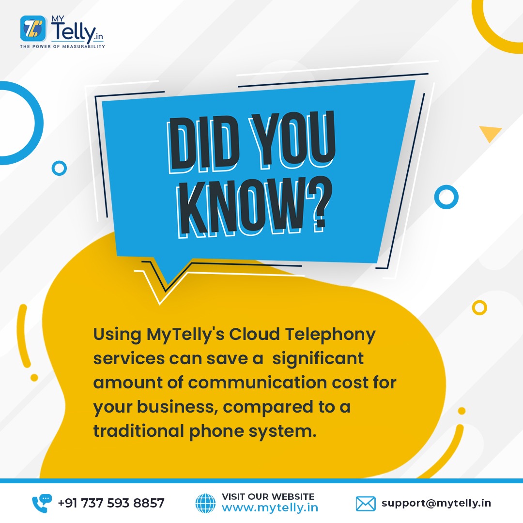 mytelly_in's tweet photo. #DidYouKnow

You can deliver best #CustomerService while saving on #operationalcosts.

To know more, visit https://t.co/4dDpmqe7zp or give us a call at 7375938857.

#MyTelly #CallTracking #CloudTelephony  #customerexperience #calltrackingsoftware #customersupport #IVR https://t.co/W1wDhEDeDX