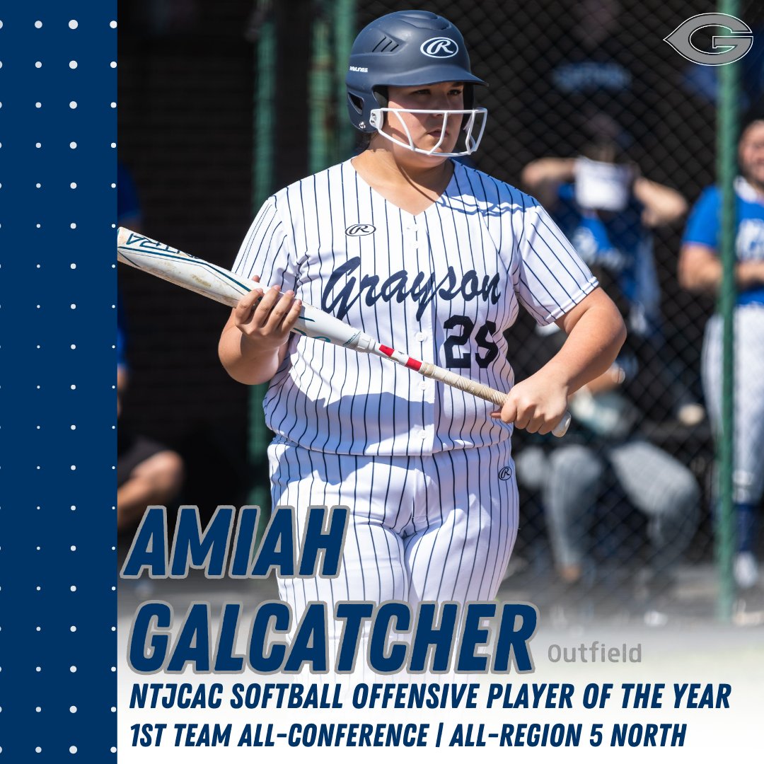 gclvsoftball's tweet image. Congrats to Amiah Galcatcher (@AmiahJoleigh) for being named the NTJCAC Softball Offensive Player of the Year, 1st Team All-Conference &amp;amp; All-Region 5 North! 

#GWAY
