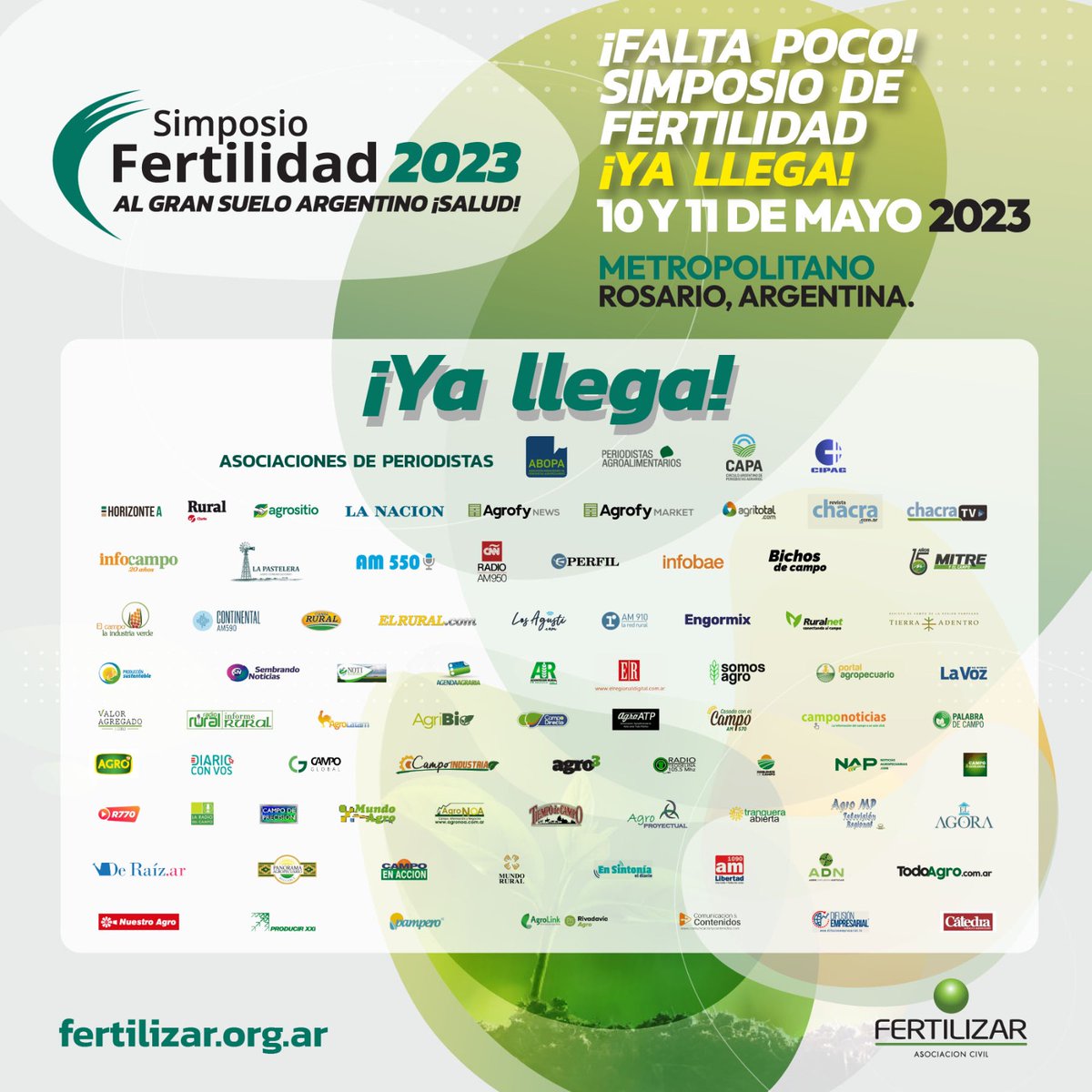 polivaz's tweet photo. Ya llega el #SimposioFERTILIDAD2023 
GRACIAS a los medios, periodistas y asociaciones de comunicadores que nos acompañan 🙌👏🚀
@FertilizarAC @mfgs2009
@garciaf_nutri

#Fertilidad2023 #Agro #Prensa https://t.co/EkFPB0tsHF