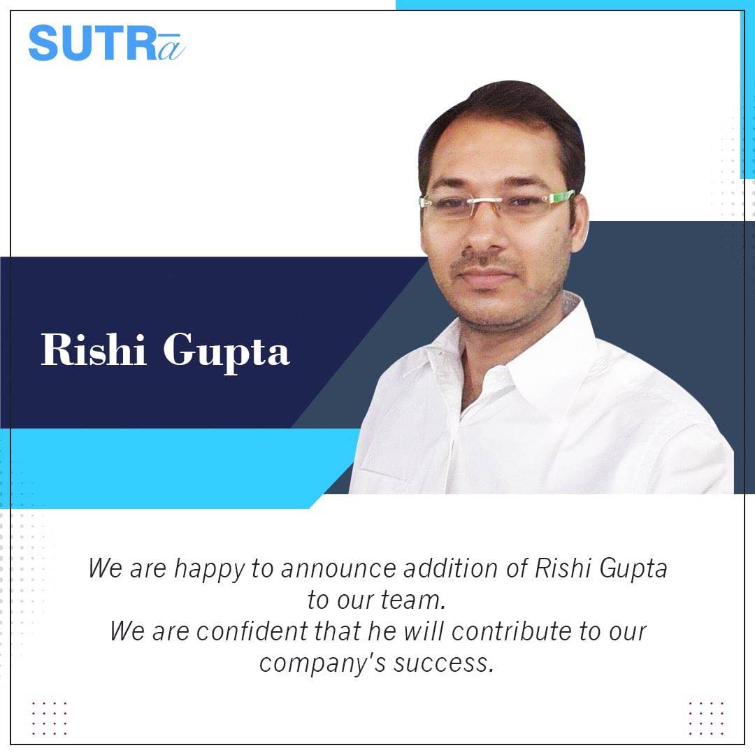 sutraacreations's tweet photo. We are happy to announce addition of Rishi Gupta to our team at Sutraa.

#sutraa #team #events #business #exhibitions #audiencegeneration #teambuilding #merchandising #customerexperience #customisedsolutions https://t.co/vRkM8Fj2vj