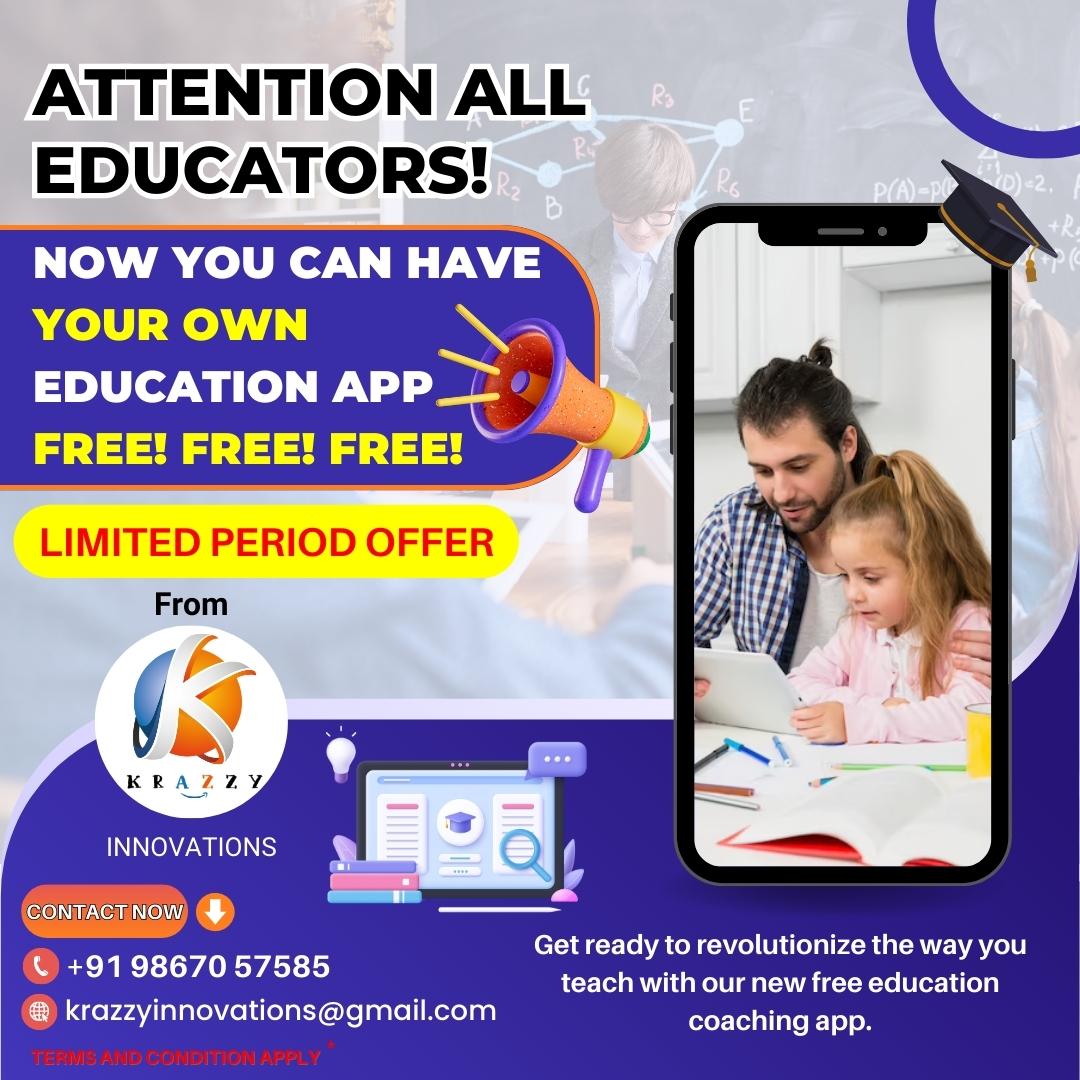Get your own Educational App!
.
Limited Offer : Grab it before it slips off your hand.
.
Contact on the mentioned number for more details.
#EDUcators #educational #educationalapp