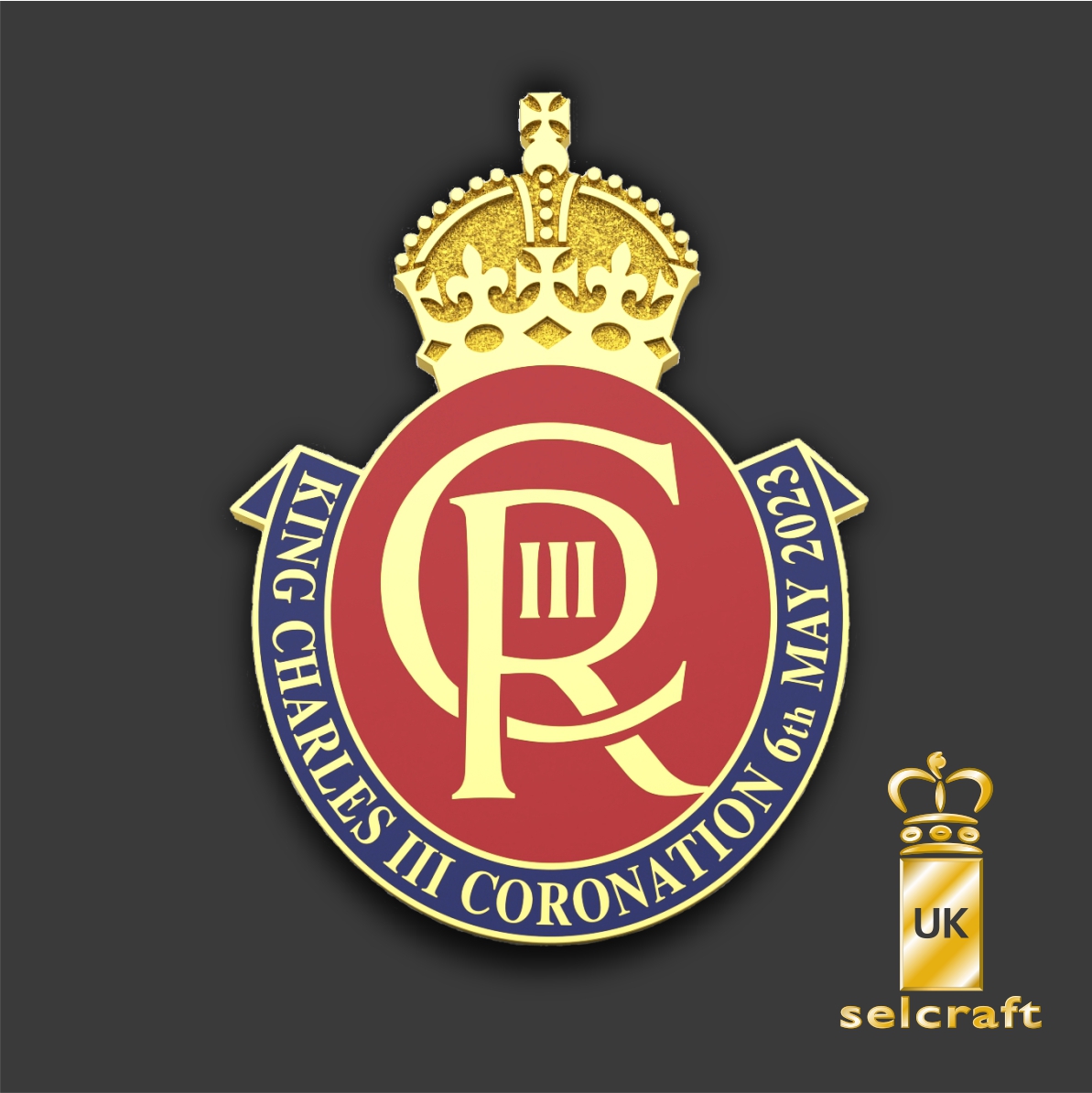 SelcraftUK's tweet photo. @Selcraft UK. 5 decades of innovative design &amp; manufacturing.  Here's an exclusive collection of #commemorative, #corontation costume jewellery. Created as a #bespoke commission, it features official cyphers of #KingCharles III &amp; #QueenCamilla, &amp; official #coronation logo. https://t.co/Uwpyh85z1R