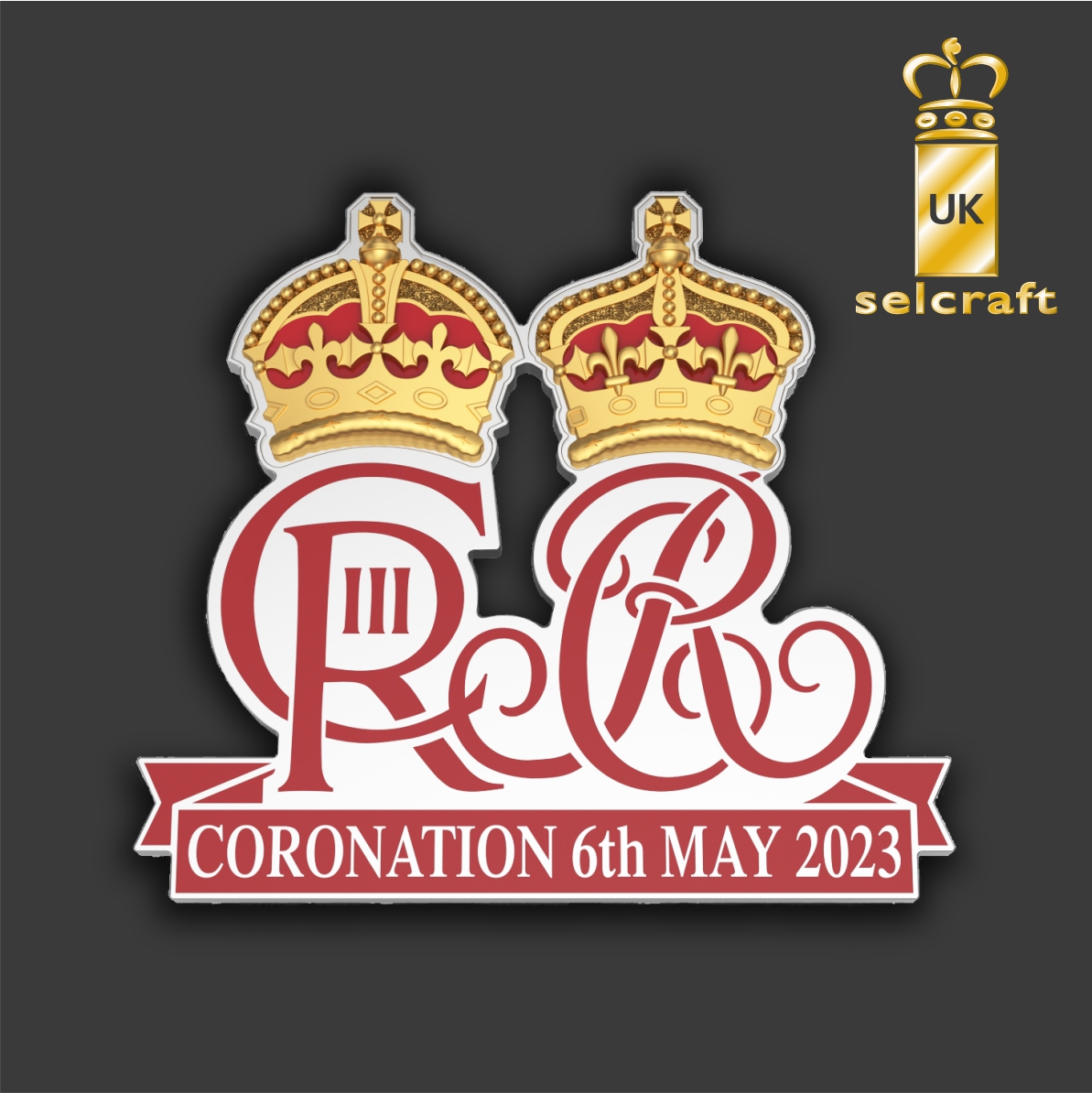 SelcraftUK's tweet photo. @Selcraft UK. 5 decades of innovative design &amp; manufacturing.  Here's an exclusive collection of #commemorative, #corontation costume jewellery. Created as a #bespoke commission, it features official cyphers of #KingCharles III &amp; #QueenCamilla, &amp; official #coronation logo. https://t.co/Uwpyh85z1R