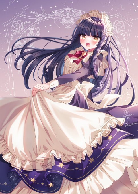 星空ドレスのメイドさん💫
#メイドの日 https://t.co/sGEIOvPVhv