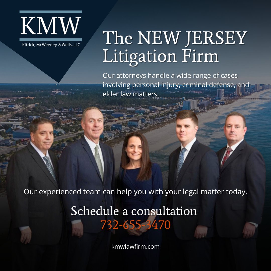 Kitrick, McWeeney & Wells, LLC is dedicated to providing clients with the highest level of legal representation and support during difficult times. Do not hesitate - get in touch today.

#KMWLawFirm #KitrickMcWeeneyWells #Lawyers #Attorneys #LawyerLife #NJLawyers #NJLawFirm