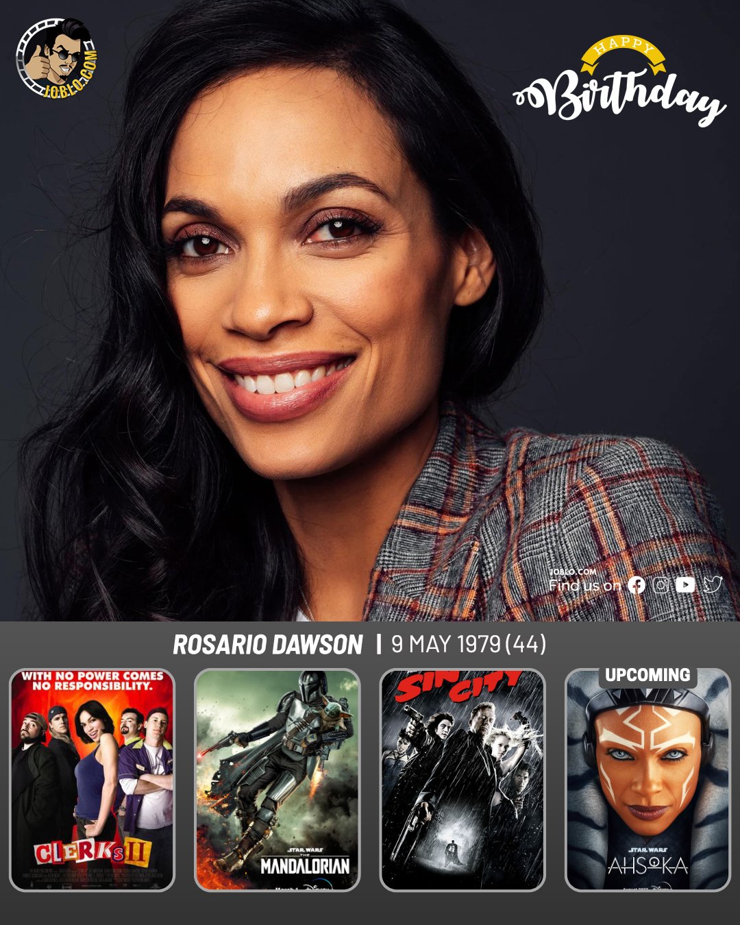 Happy birthday to Rosario Dawson, who turns 44 today!    