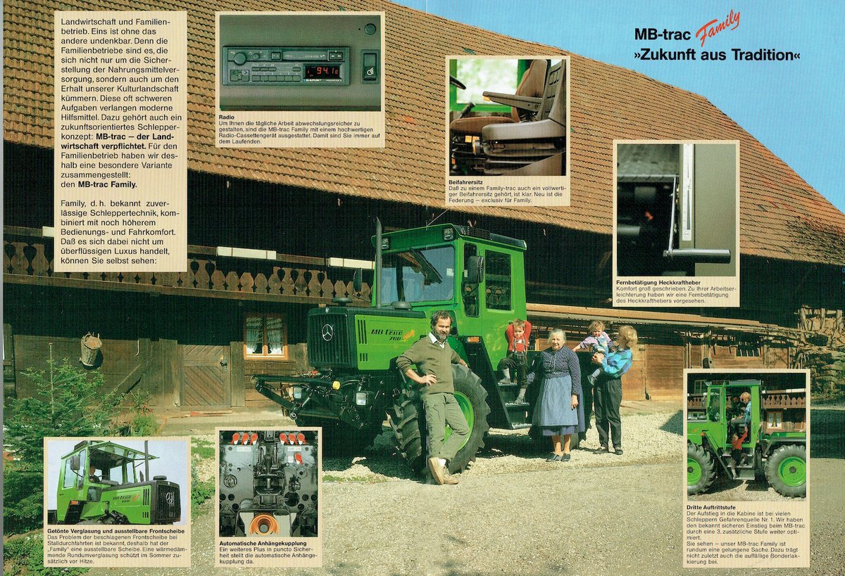 UnimogCommunity's tweet photo. In 1990, the MB-trac 700 and 800 Family were offered with special equipment for high operating and driving comfort. Brochure photo
#gaggenau #unimog #daimler #ucg #unimogfan #mbtrac #agrar #agriculture #mbtracpower #systemschlepper #trac #traktor #mercedesbenztrac #tractechnik https://t.co/5Ns0bKS6ND