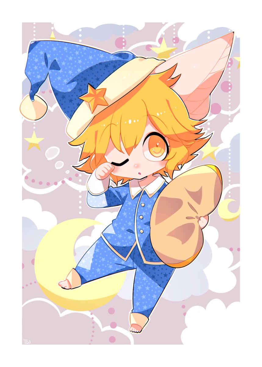 「寝ます!ぐー」|とこにっきのイラスト