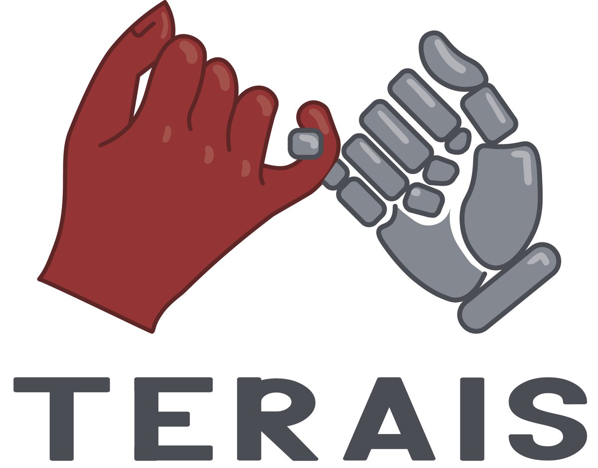 exciting #news! TERAIS project has a new logo we worked tirelessly to create! logo represents collaboration and bond between humans and robots, which is also one of the project's objectives with a focus on cognitive robotics and artificial neural networks🤖

Follow for more here!