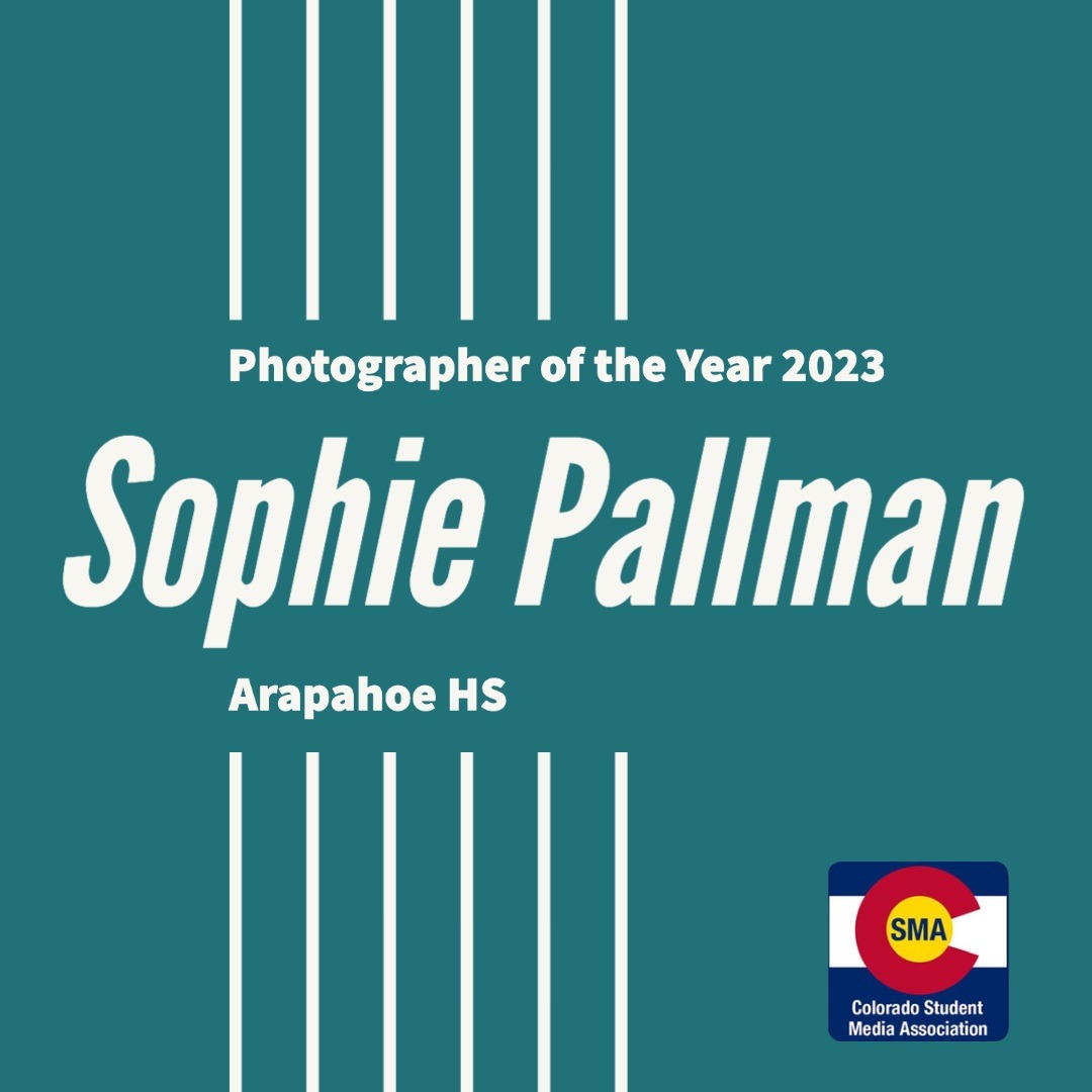 Congratulations to our CSMA 2023 Photographer of the Year, Sophie Pallman from Arapahoe HS! 🥳 Quinn Rudnick of Cherry Creek HS earned second place and Claire Bauer of Rock Canyon HS earned third place. Congratulations to all! <a href="/ArapahoeXtra/">AHS Warrior Media</a>
